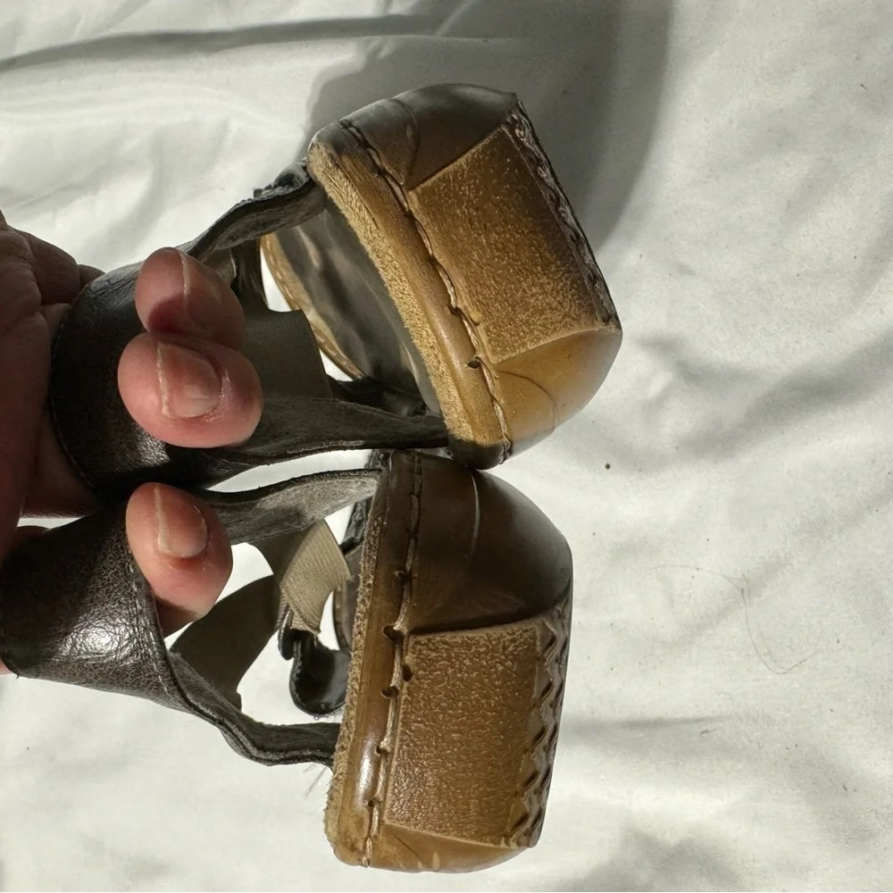 Rieker Metallic Silver Sandals Ankle Trap size 5 1/2 - Picture 11 of 13